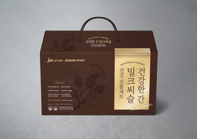 GNM-자연의품격 밀크씨슬 선물세트 패키지 디자인